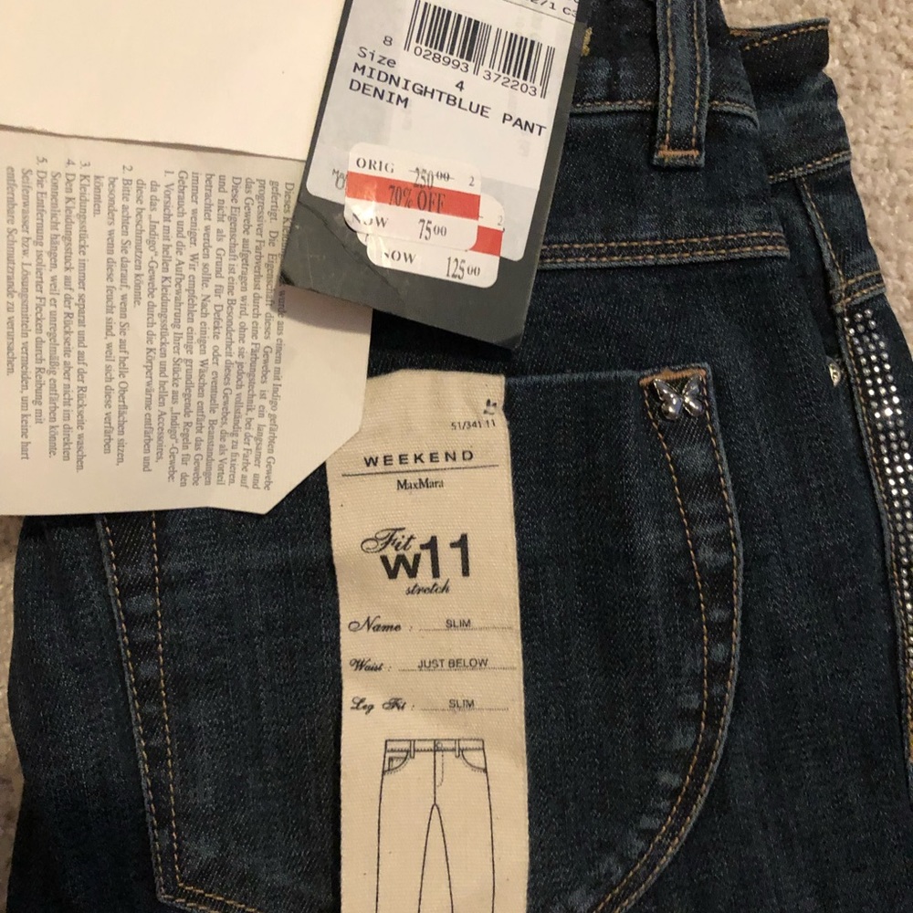 Max Mara blue straight legs jean